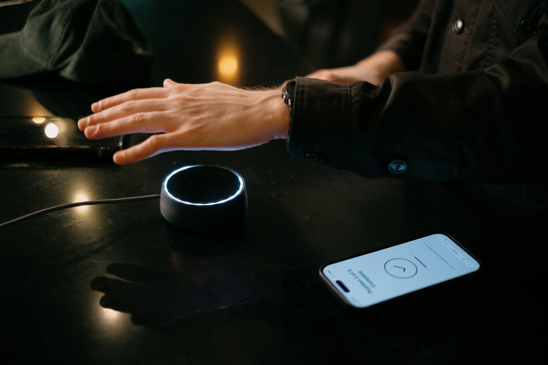 Boop palm scanner in use