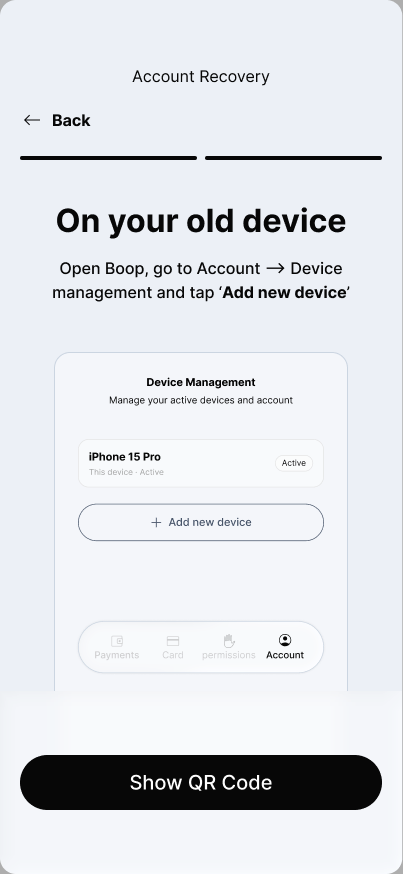 On your old device