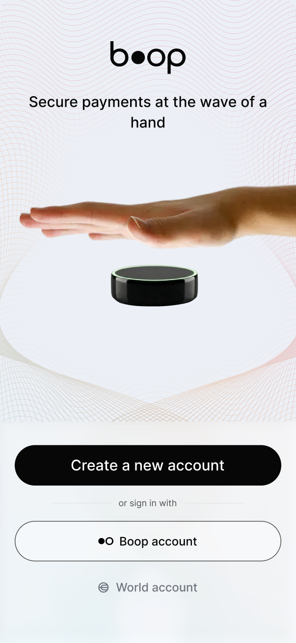 Splash — three sign-in options