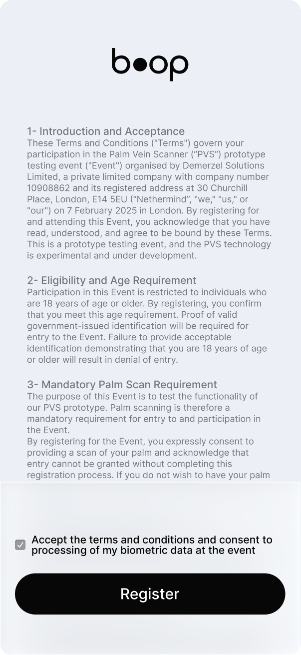 Terms & conditions — accepted