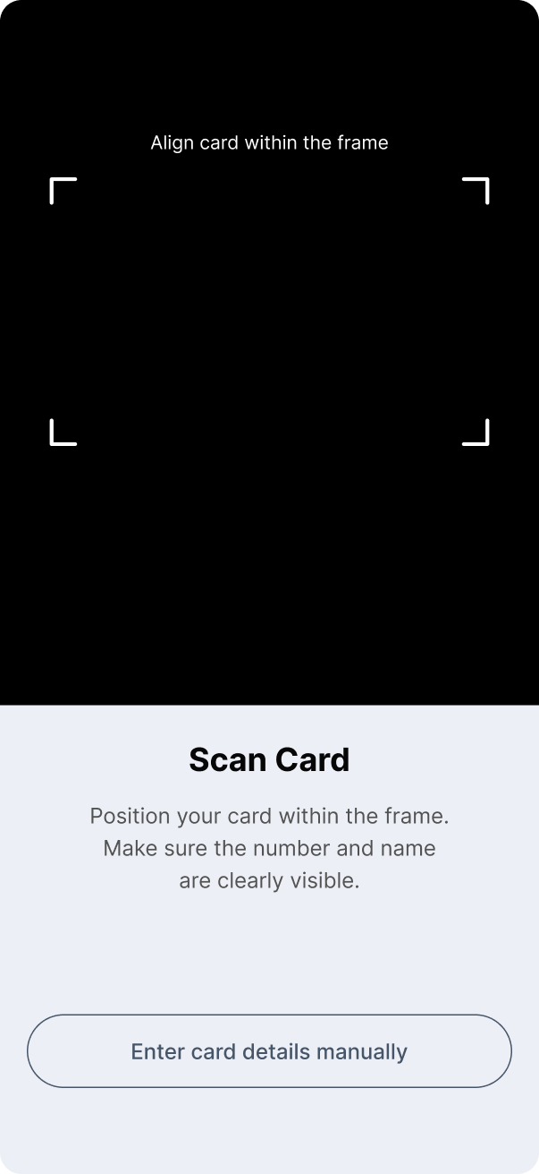 Scan card with camera