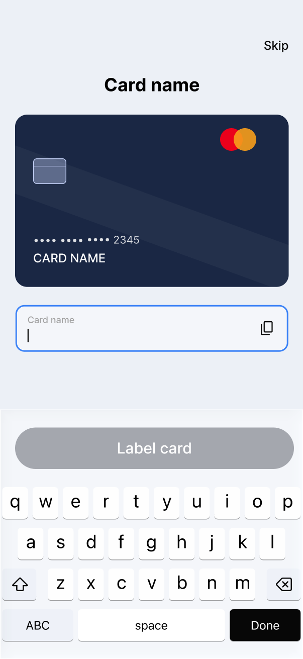 Name the card