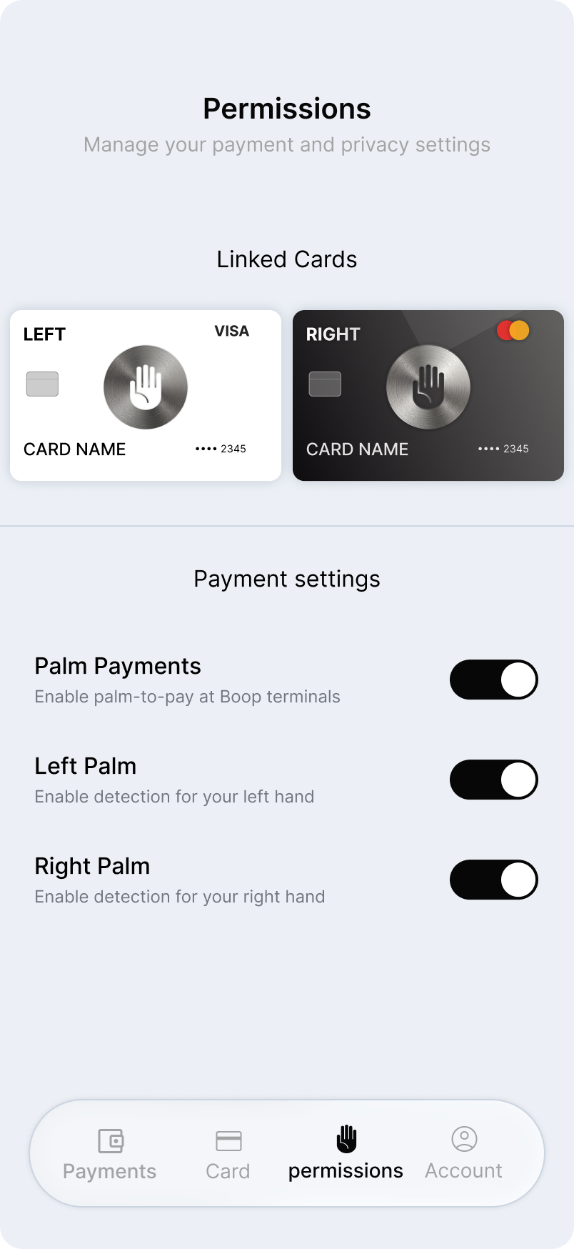 Permissions — payment settings