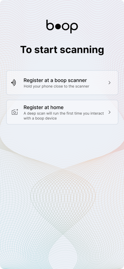 Choose registration method