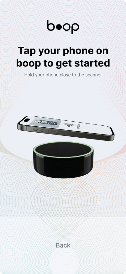 Tap phone on scanner