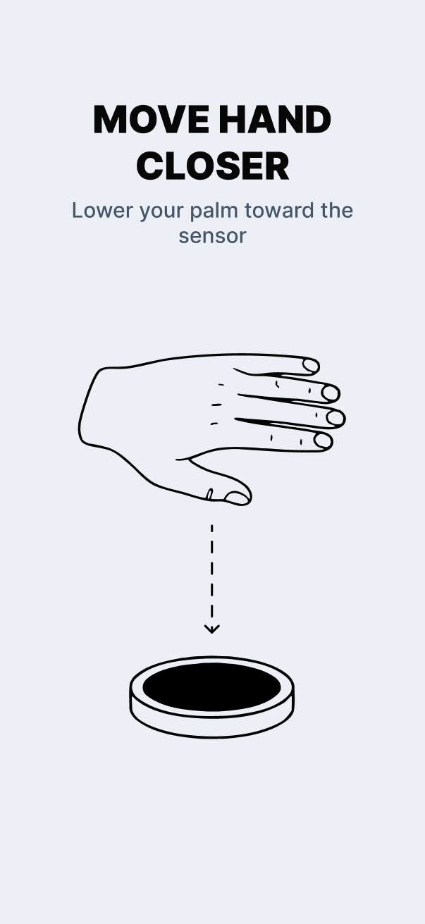 Move hand closer