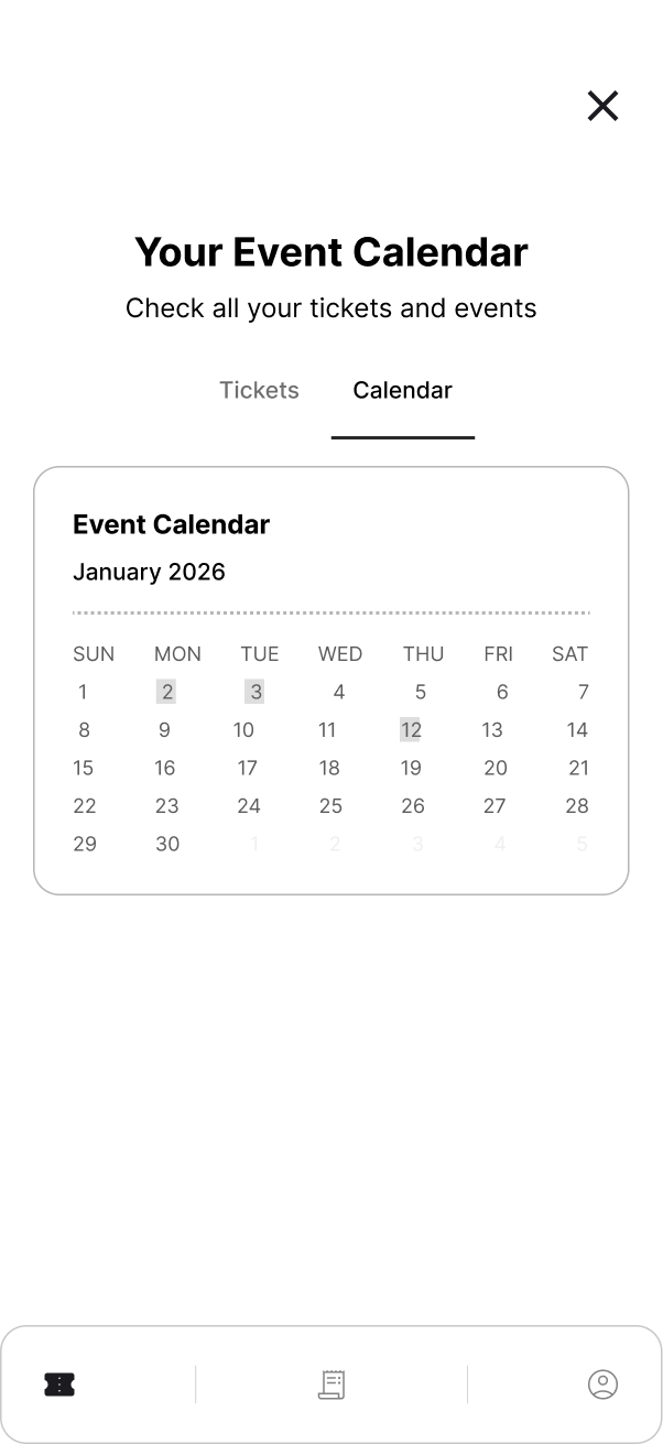 Event calendar