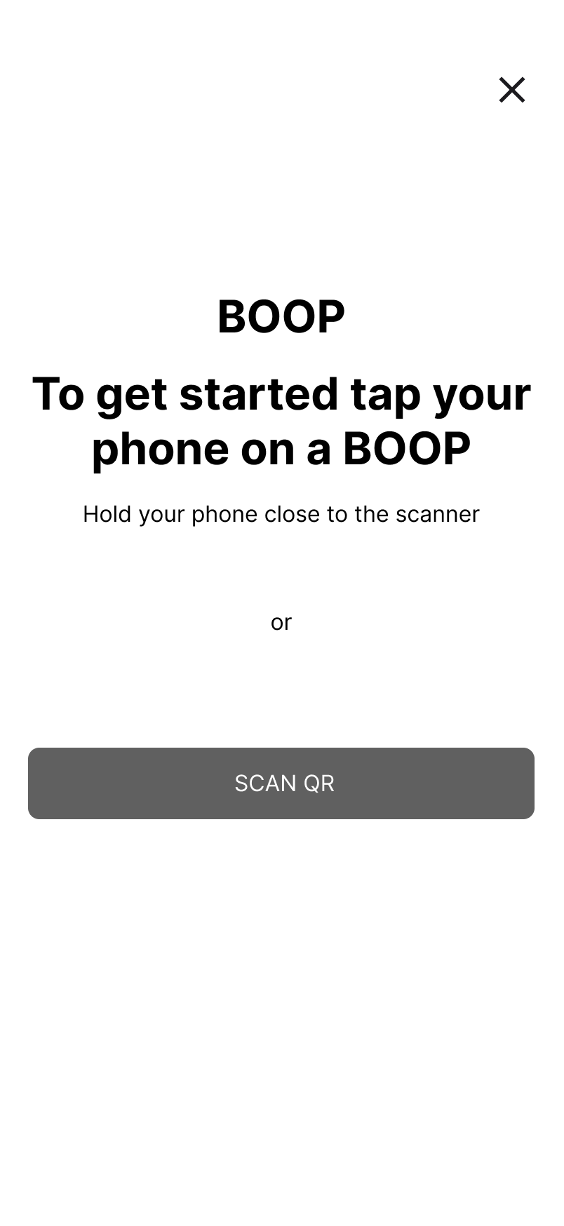 Tap phone on Boop device