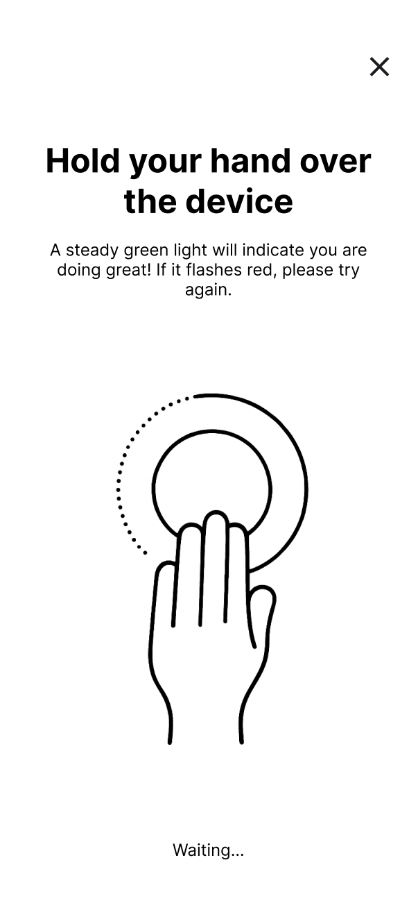 First hand — waiting