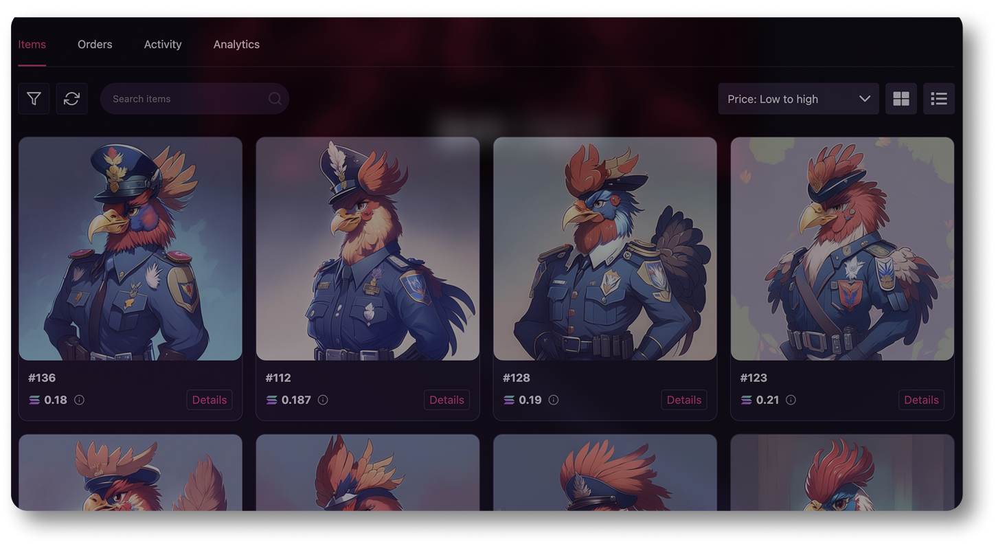 Magic Eden — NFT grid