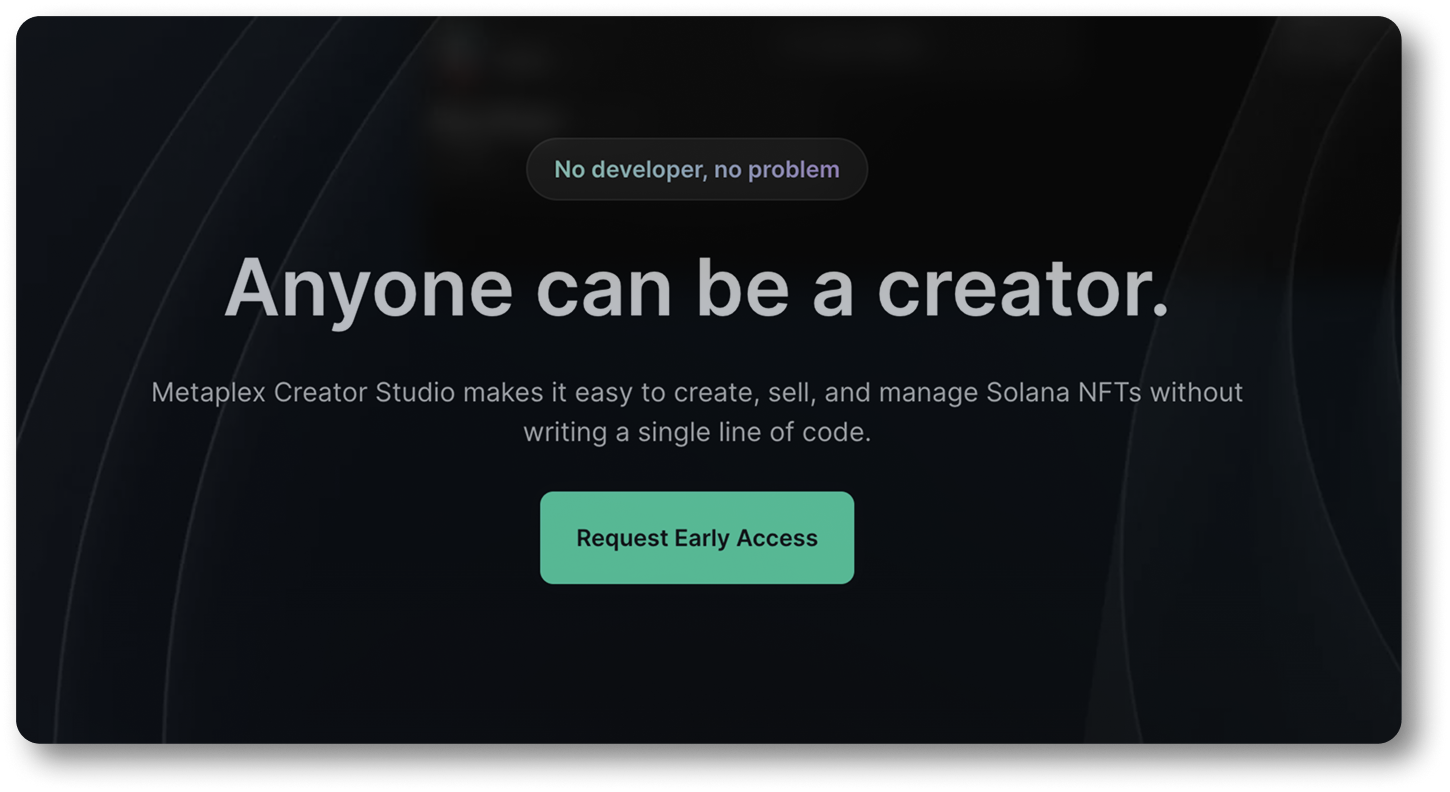Metaplex — Anyone can be a creator