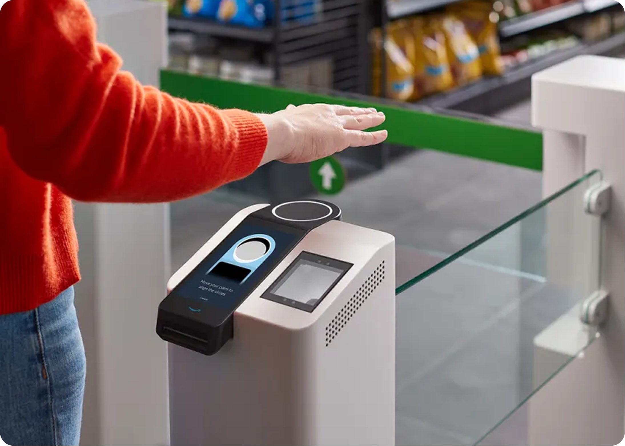 Amazon One palm scanner